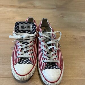 Converse All Star Men's Low Top Sneakers - Red, White & Blue
